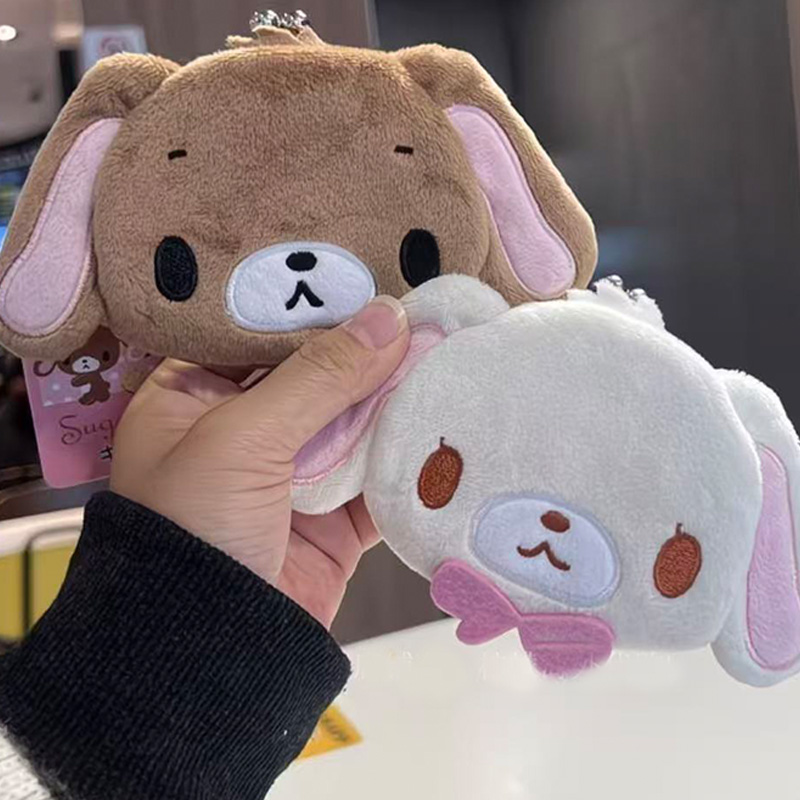 Japanese Lifestyle Goods - 和風シュガーバニーぬいぐるみミニコインパース、漫画風ぬいぐるみキーホルダー、大容量イヤホン・口紅収納バッグ、カップルギフト