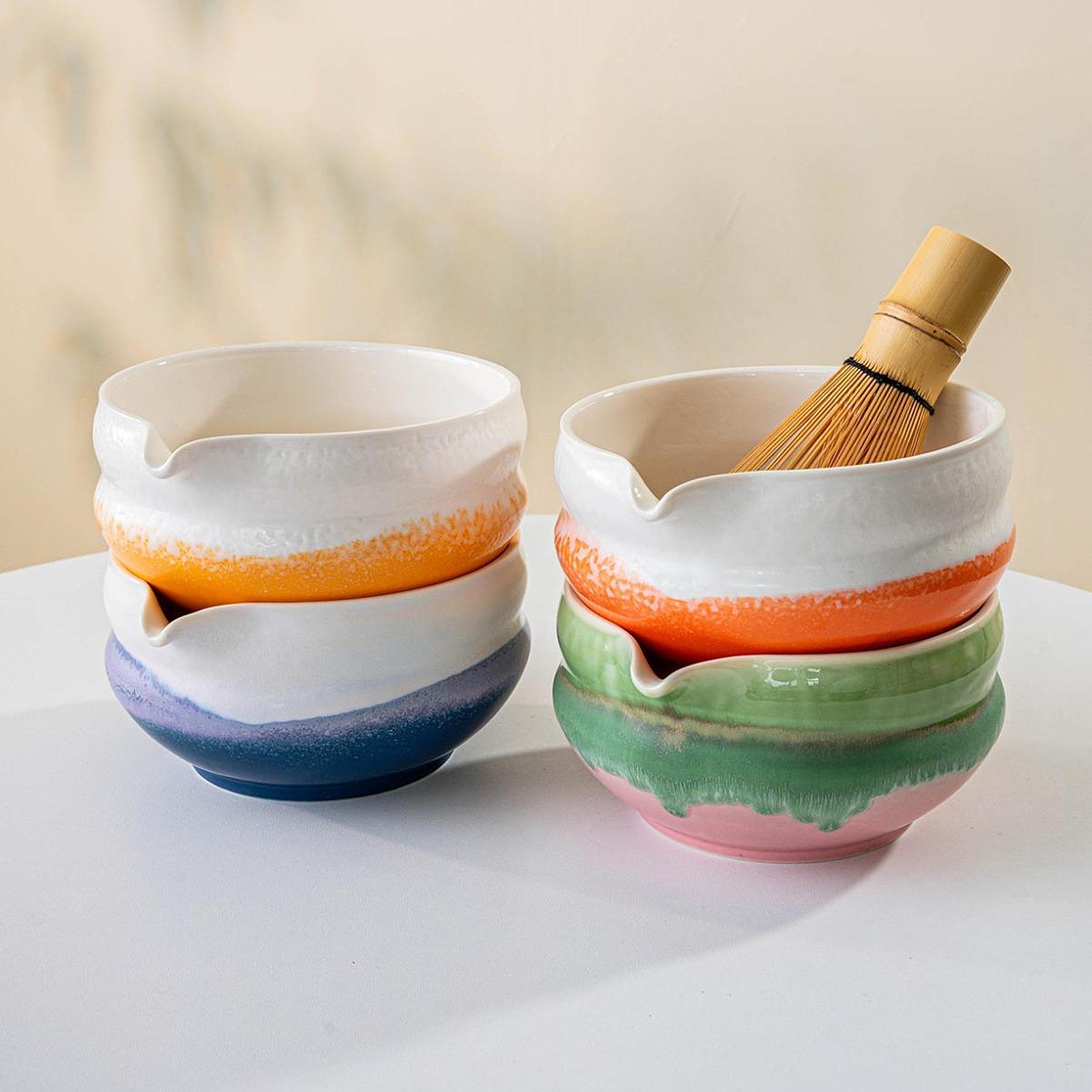 陶器の抹茶茶碗、注ぎ口付き、手作り、家庭用茶碗、水出し茶愛好 - Matcha Bowl Chawan のレビューと価格