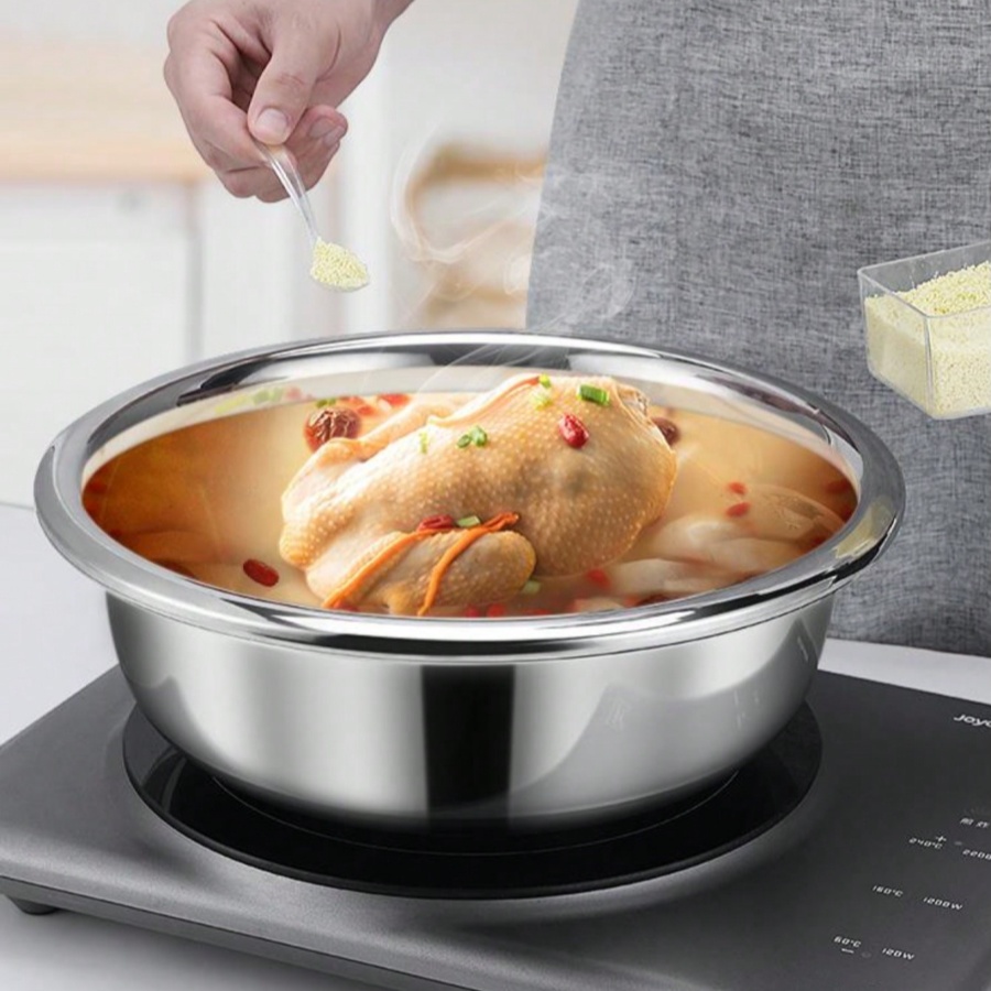 ステンレス鋼のラウンドキッチン調理とベーキング混練ボウル、洗 - Matcha Bowl Chawan のレビューと価格