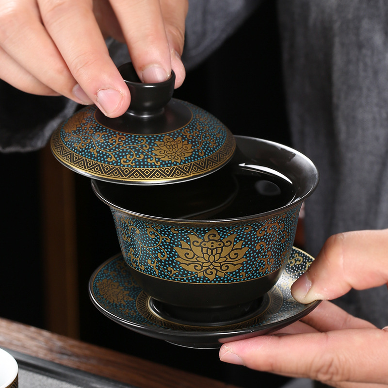 クラシックなチャイニーズティーカップ,ゲイワンブラッククレイ - Matcha Bowl Chawan のレビューと価格